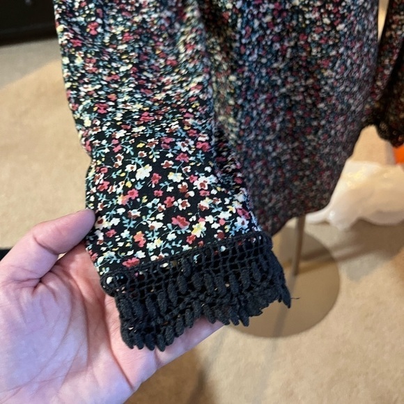 Band of Gypsies Lace floral Sleeve Mod Swing Dress size m - Picture 6 of 11